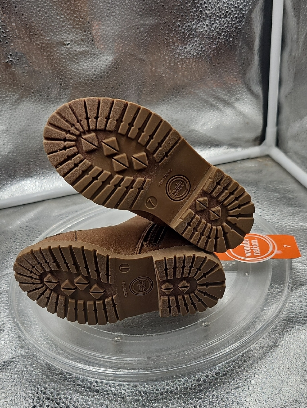 S Tan Wonder Nation Owl Designed Boots Size 7, NWT - Picture 6 of 8